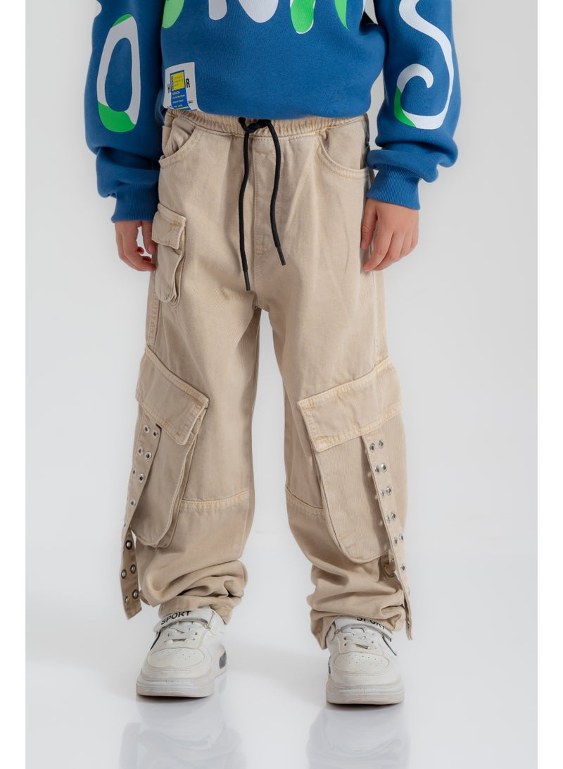 سي إن جينز وير كيدز بنطلون أولادي كارجو واسع - Image 3